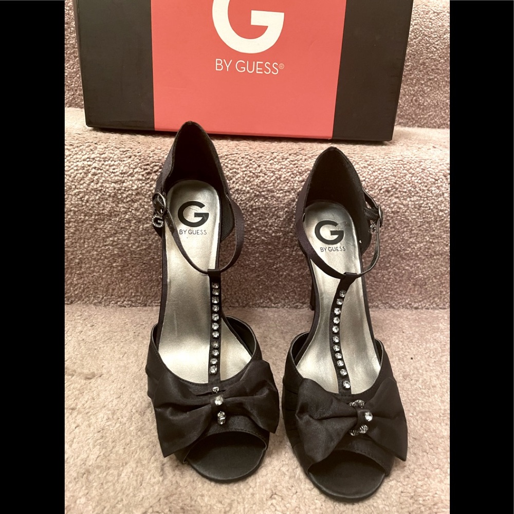 Black “G by Guess” T-Strap Heels